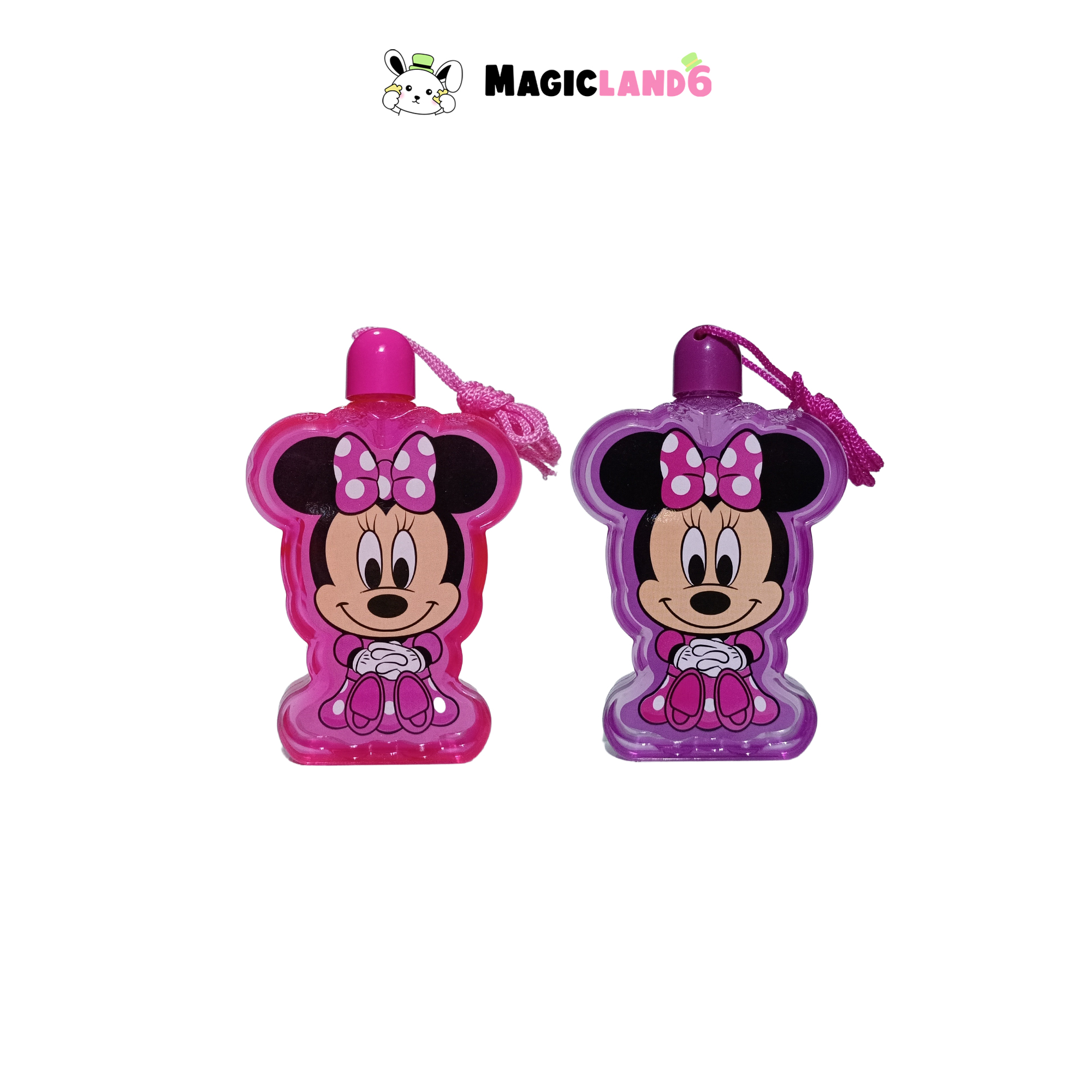 Bubbles Mini Minnie Mouse MN-2821 Disney Toy ที่เป่าฟองมินนี่เมาส์ เป่าฟองใส เป่าฟองลายการ์ตูนพร้อมสายคล้องคอ ของเล่นเด็ก ลายการ์ตูนดิสนีย์