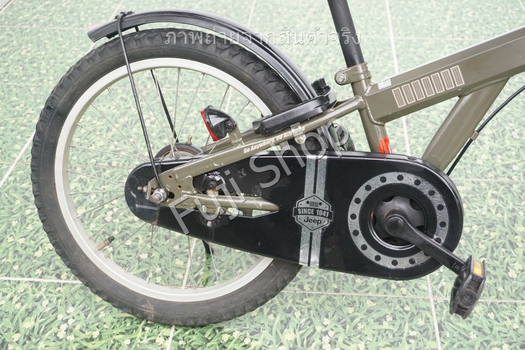 จักรยานเด็กญี่ปุ่น- ล้อ 18 นิ้ว - ไม่มีเกียร์ - Jeep - สีเขียว [จักรยานมือสอง]