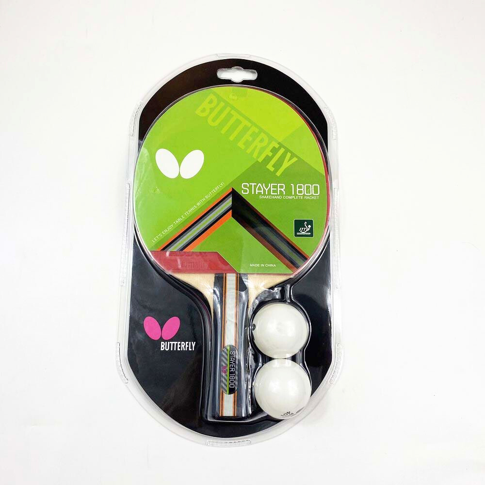 (ของแท้ 100%) Butterfly ไม้ปิงปอง รุ่น Stayer 1800 Butterfly Tabletennis แถมลูกปิงปอง butterfly