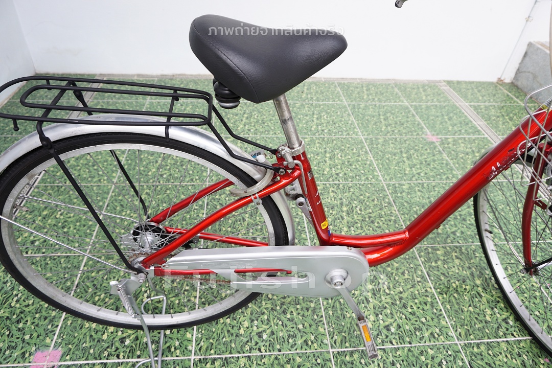 จักรยานแม่บ้านญี่ปุ่น - ล้อ 26 นิ้ว - ไม่มีเกียร์ - อลูมิเนียม - Alouette - สีแดง [จักรยานมือสอง]