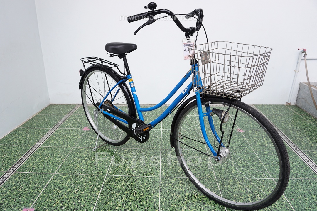 จักรยานแม่บ้านญี่ปุ่น - ล้อ 27 นิ้ว - ไม่มีเกียร์ - ไฟหน้าอัตโนมัติ - NA2 - สีฟ้า [จักรยานมือสอง]