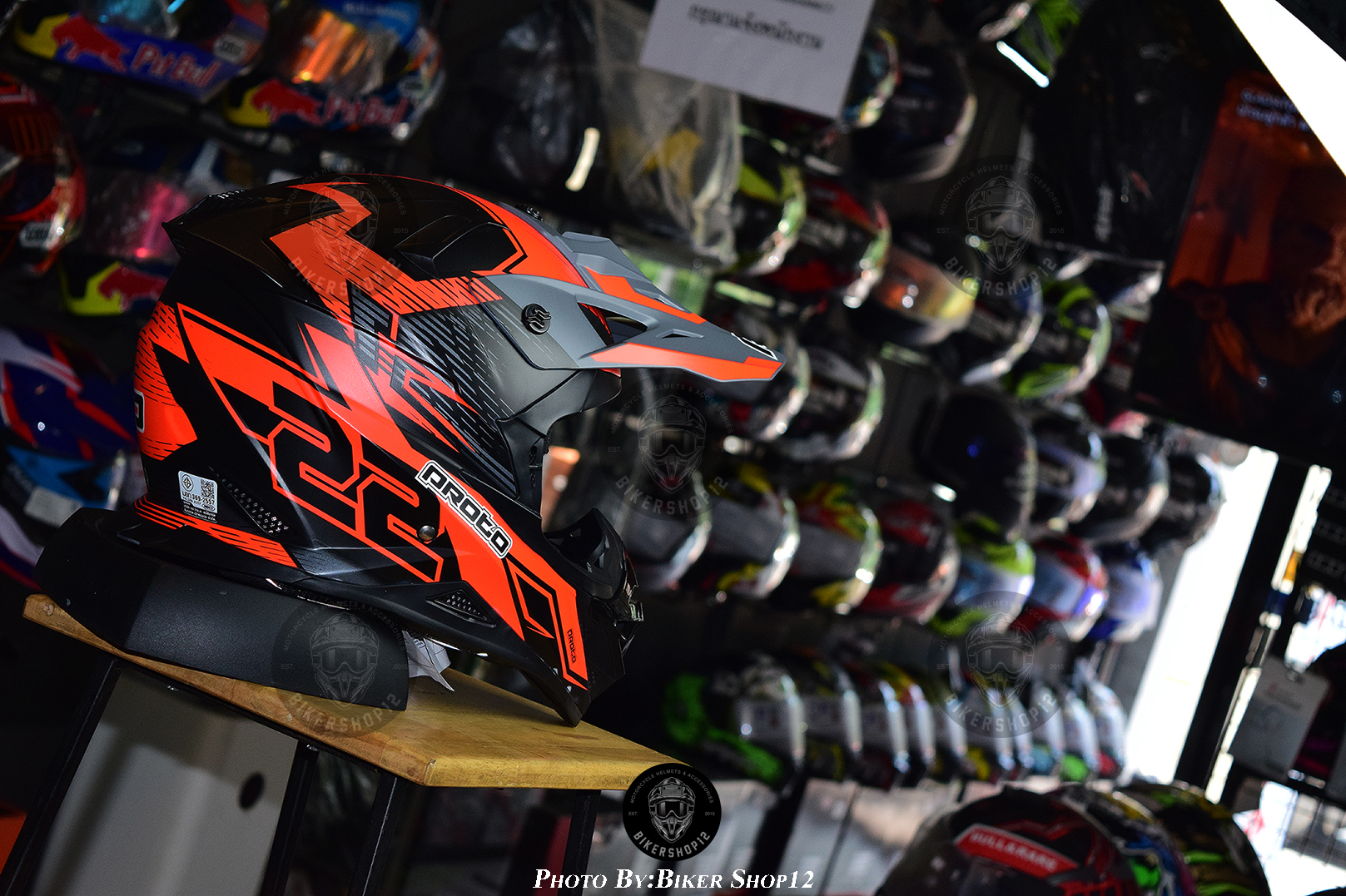 หมวกกันน็อควิบาก Index รุ่น PROTO สีแดง-ดำ