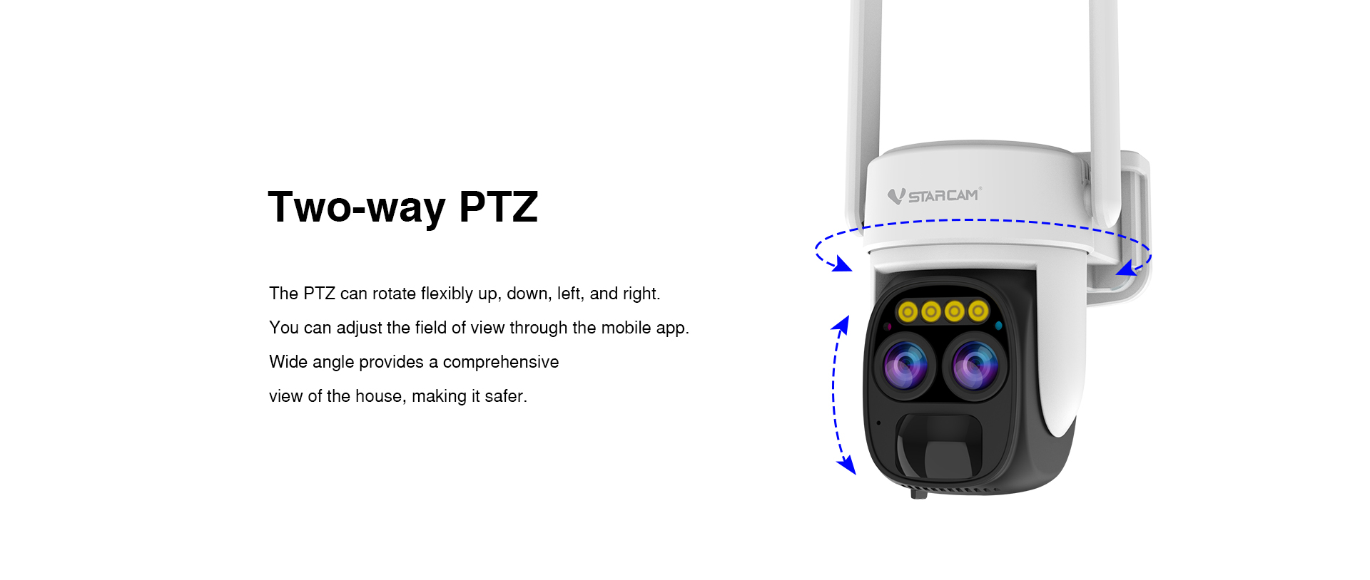 Vstarcam CB67D กล้องวงจรปิดระบบ IP WIFI 3 MP มี BATTERY 10000mAh + แผง SOLAR CELL กล้องเลนส์คู่ มีไมค์และลำโพงในตัว Color Night Vision ติดตั้งภายนอกได้ BY BILLIONAIRE SECURETECH CB67D