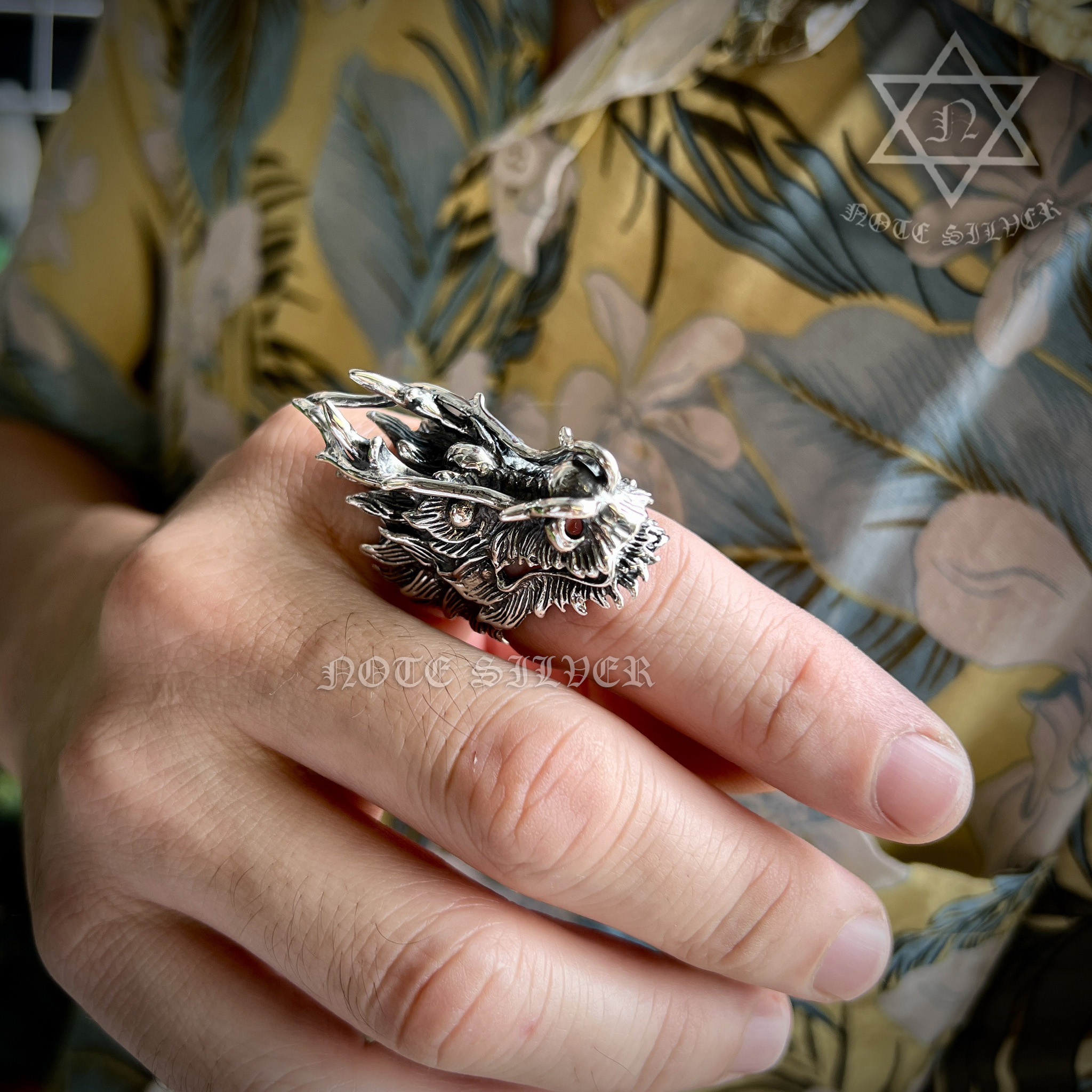 แหวนหัวมังกร Sterling Silver 925 NSRG2926