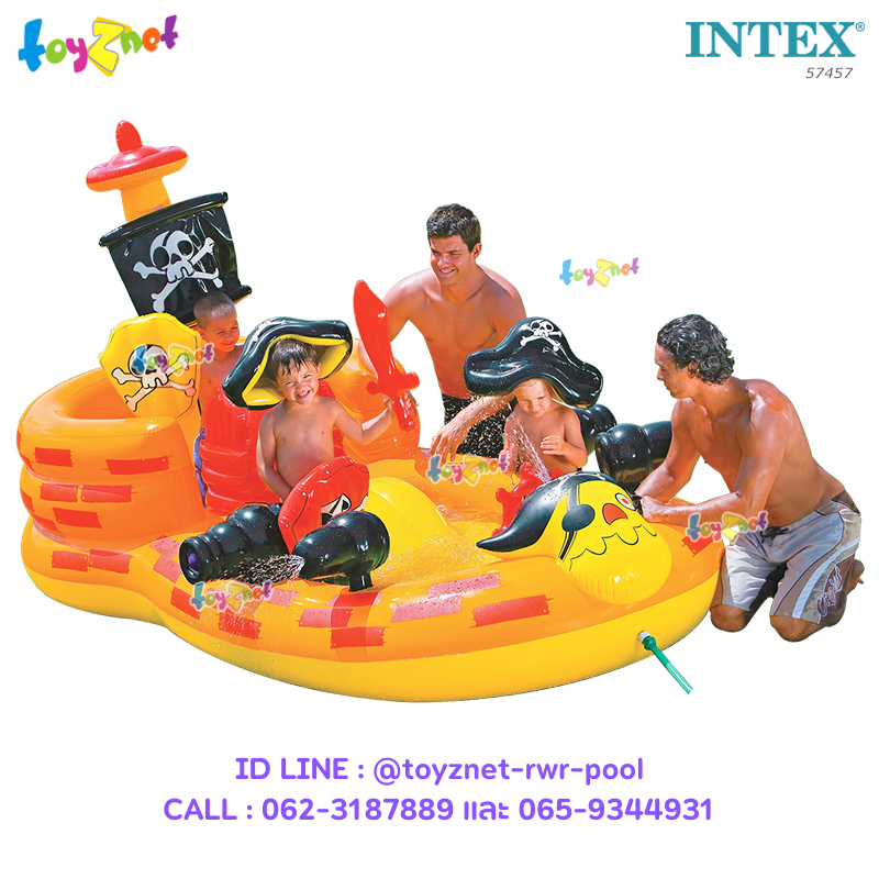 Intex ส่งฟรี สวนน้ำแสนสนุกเรือโจรสลัด 3.05x1.52x1.63 ม. รุ่น 57457