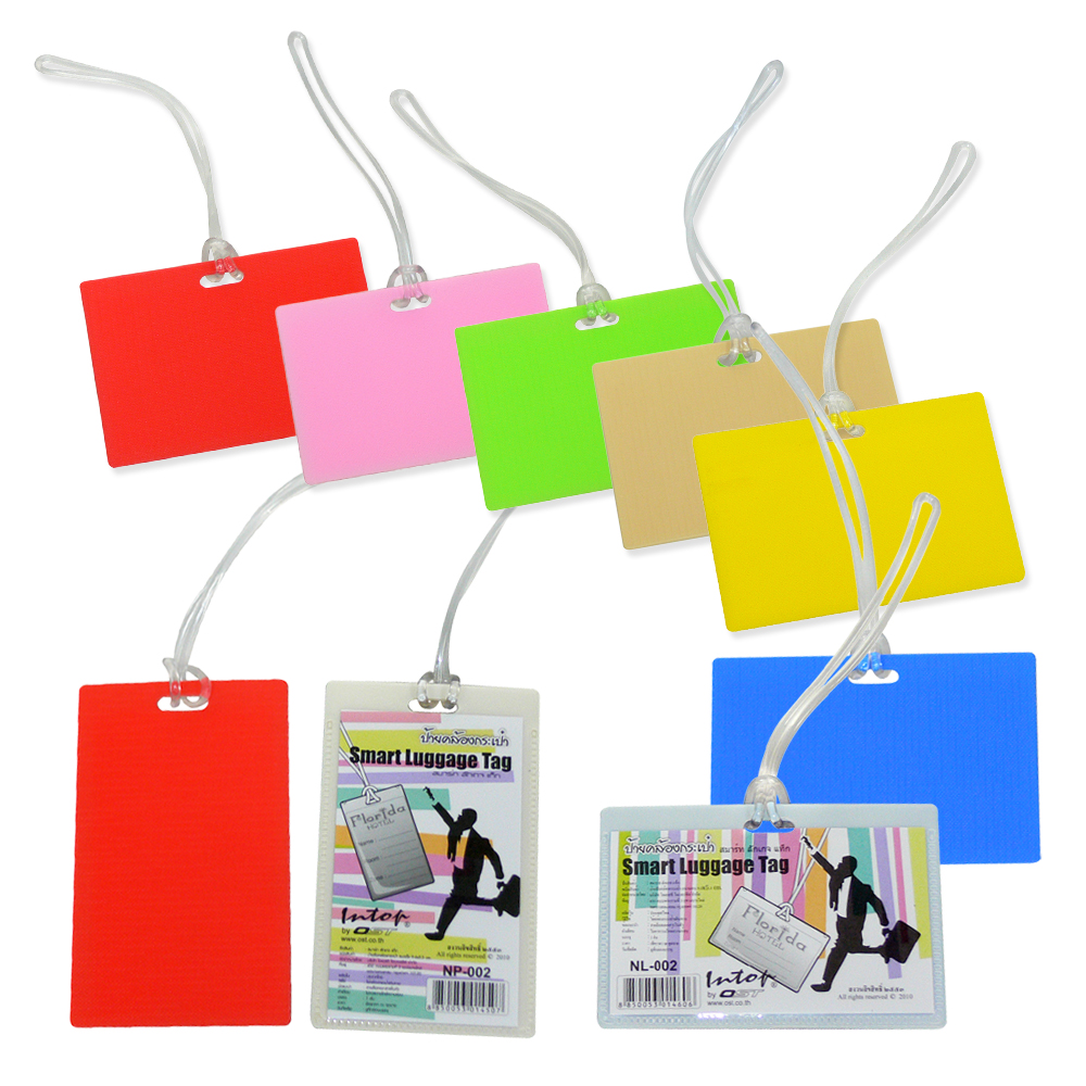 ป้ายชื่อคล้องกระเป๋า พีพีโฟม Luggage Tag ลายลินิน