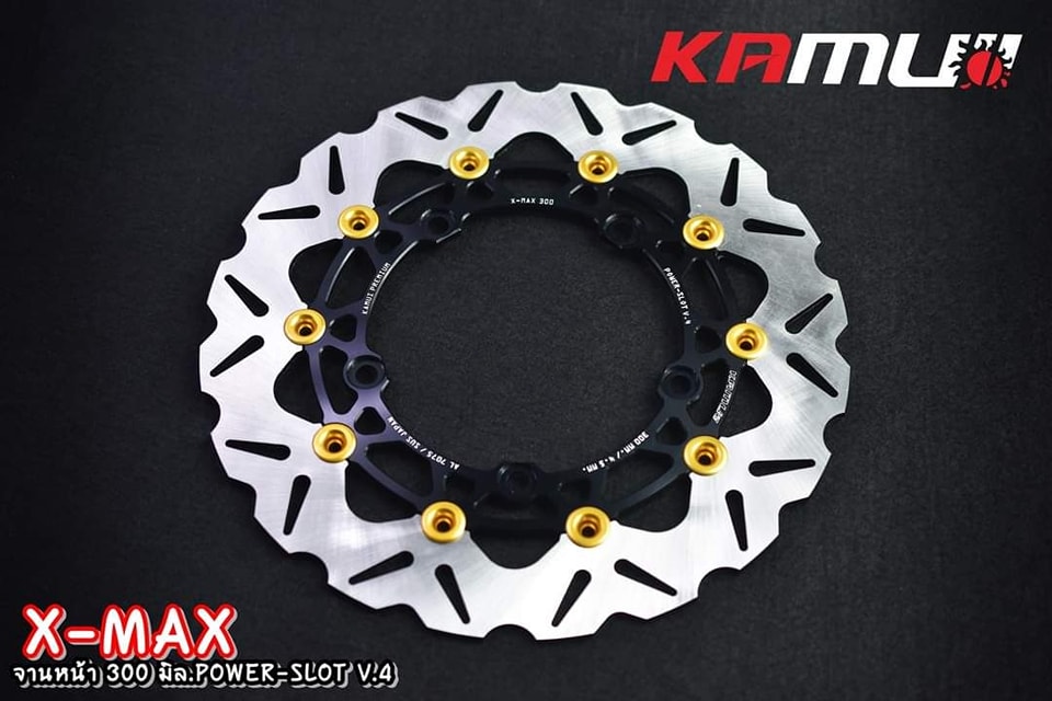 จานดิสก์xmax จานหน้าขนาด 300 มิล. Power-Slot V.4