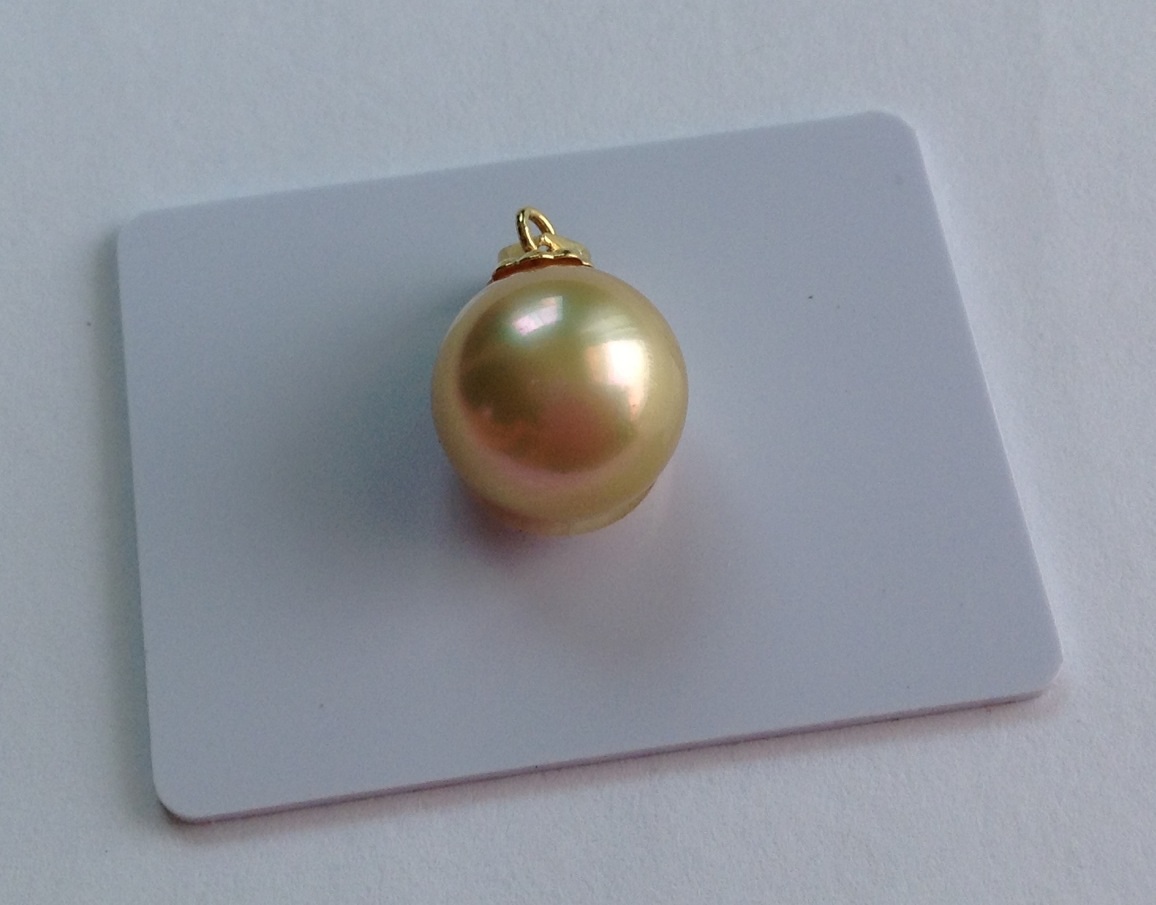 จี้ไข่มุก south sea 11-12มิล ตัวเรือน 18k สีทอง เกรด AAA