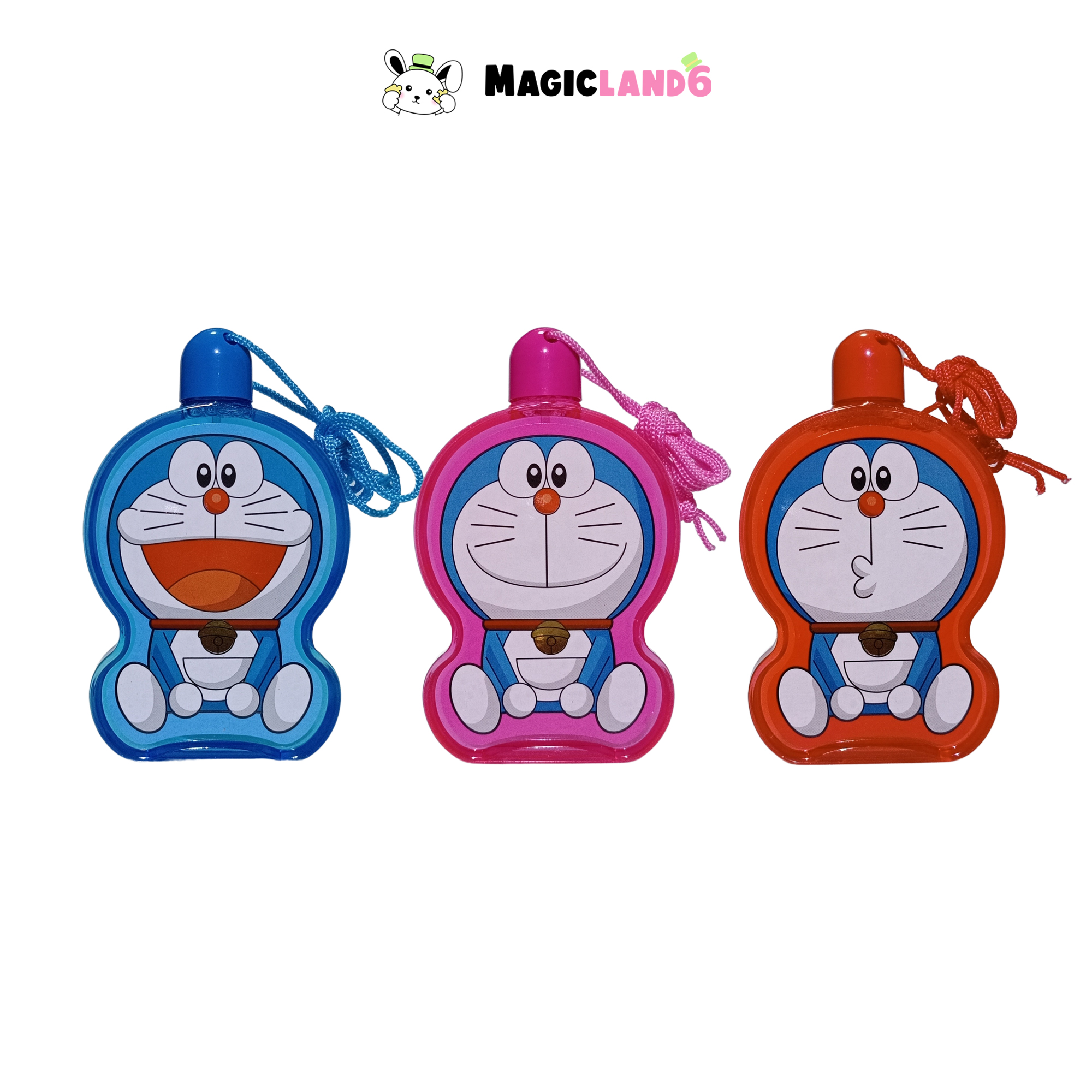 Bubbles Mini Doraemon D-8480 Fujiko Toy ที่เป่าฟองโดราเอมอน เป่าฟองใส เป่าฟองลายการ์ตูนพร้อมสายคล้องคอ ของเล่นเด็ก ลายการ์ตูนฟูจิโกะ