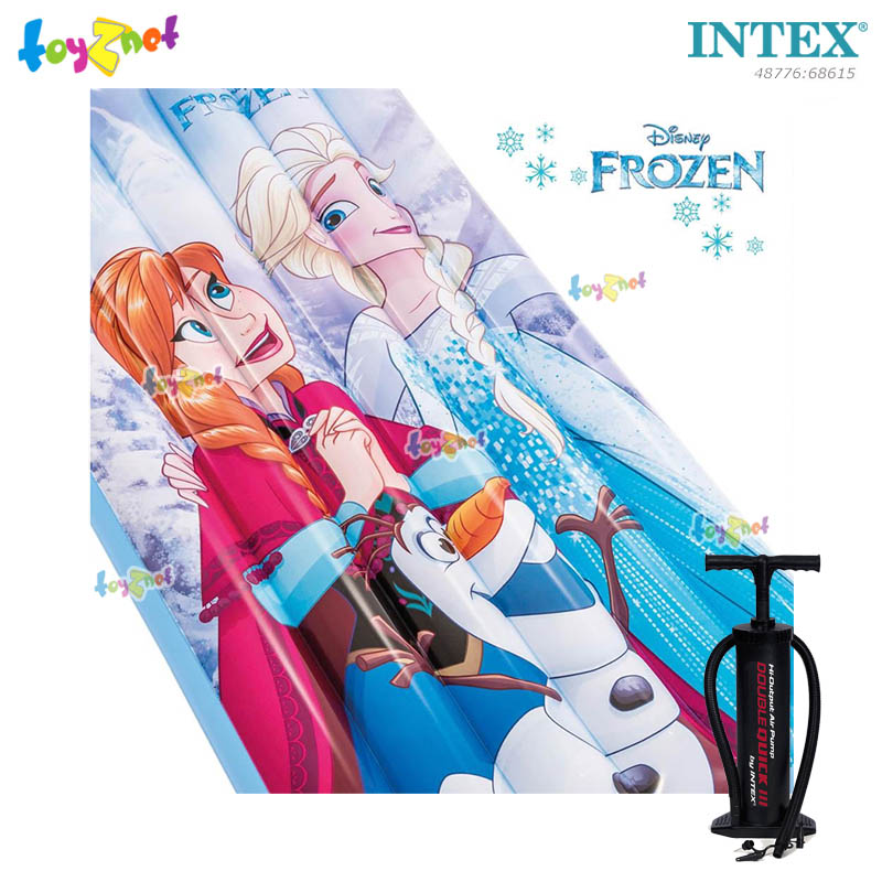 Intex Frozen Kids Airbed 0.88x1.57x0.18 m. No.48776 + Double Quick III Hand Pump