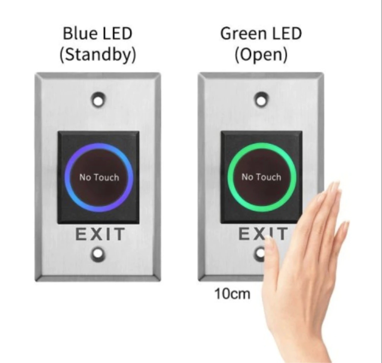 HIKVISION DS-K7P07 ปุ่มกด EXIT SWITCH แบบไร้สัมผัส BY BILLIONAIRE SECURETECH DS-K7P07