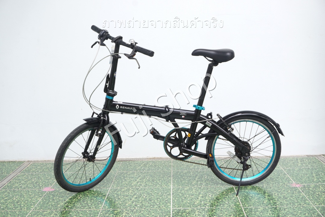 จักรยานพับได้ญี่ปุ่น - ล้อ 20 นิ้ว - มีเกียร์ - อลูมิเนียม - Renault Light 10 - สีดำ [จักรยานมือสอง]