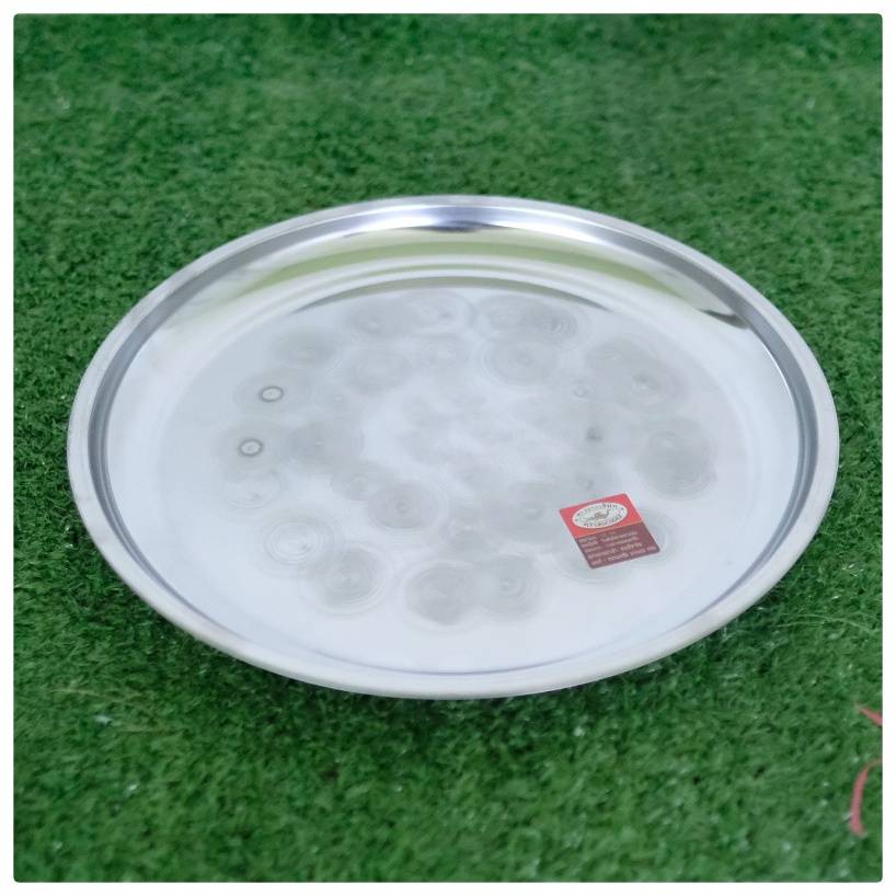 ถาดกลมเคลือบ 30 ซม.(จระเข้บิน)