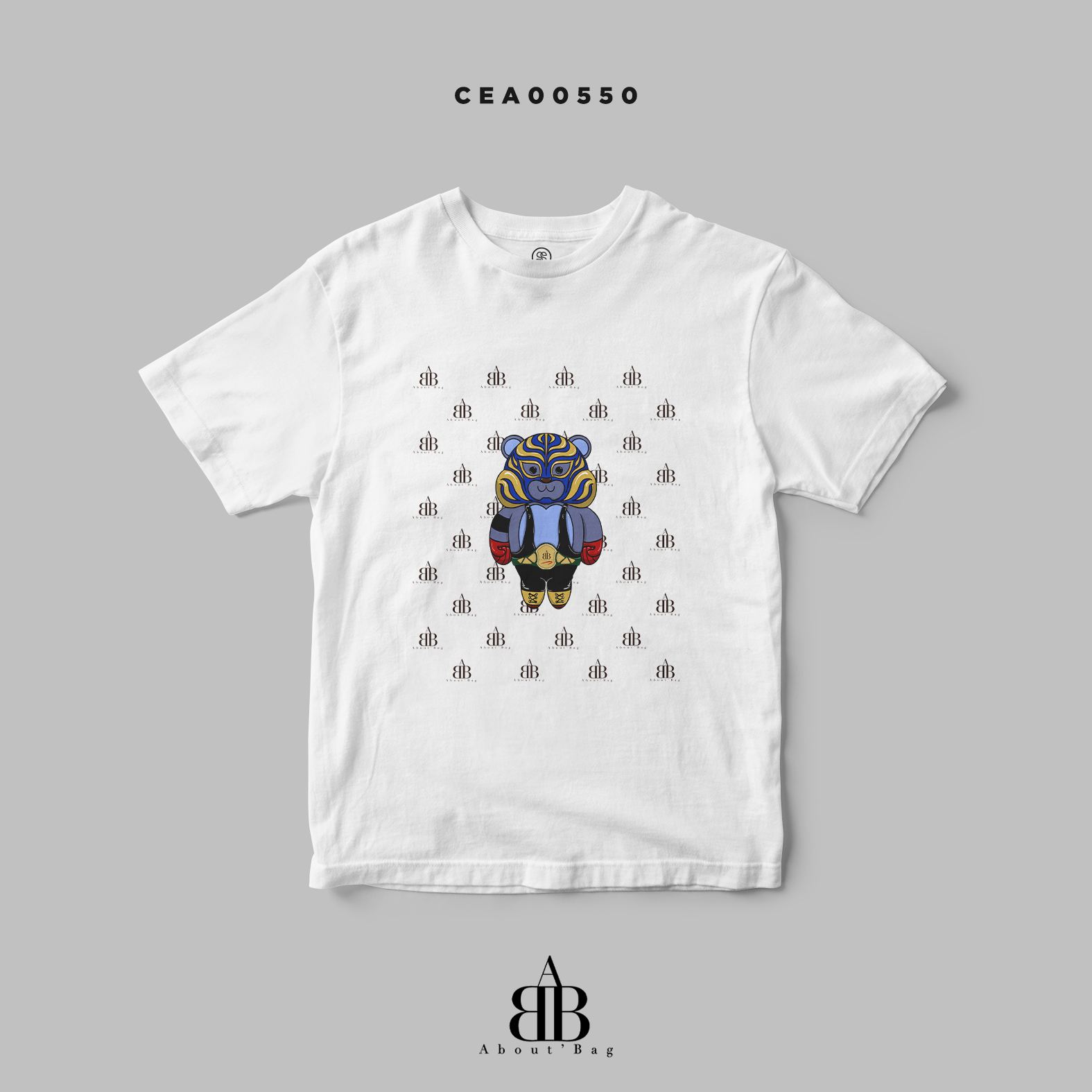 เสื้อยืด พิมพ์ลาย BearsWrestler สีขาว CEA00550 #AboutBag #SHOPTER