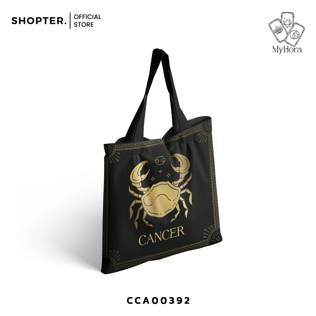 กระเป๋า ลาย Cancer (ราศีกรกฎ) 🦀 The Zodiac Collection 😊 รหัส CCA00392 #MyHora #กระเป๋าผ้า