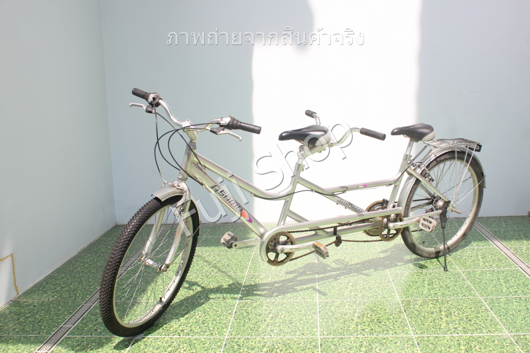 จักรยานญี่ปุ่น - ล้อ 26 นิ้ว - มีเกียร์ - Asama - สีเงิน [จักรยานมือสอง]