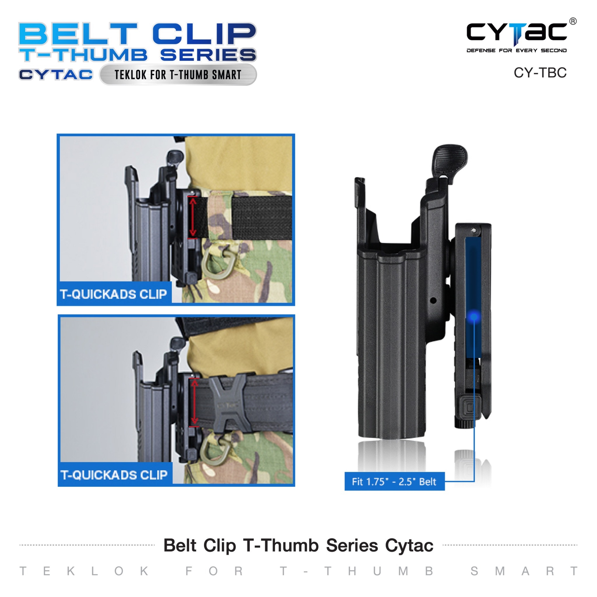 CYTAC Belt Clip T-Thumb series Cytac (CY-TBC)