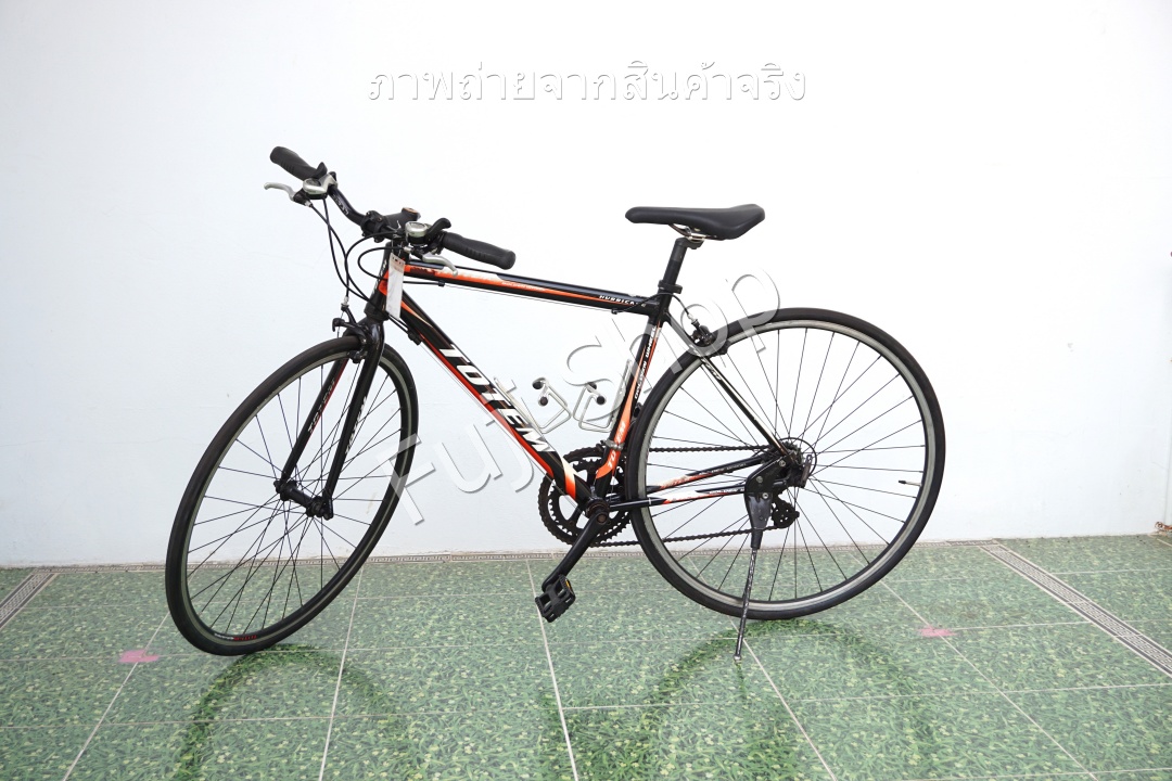 จักรยานไฮบริดญี่ปุ่น - ล้อ 700c - มีเกียร์ - อลูมิเนียม - Totem Hurricane Golden Wheel - สีดำ [จักรยานมือสอง]