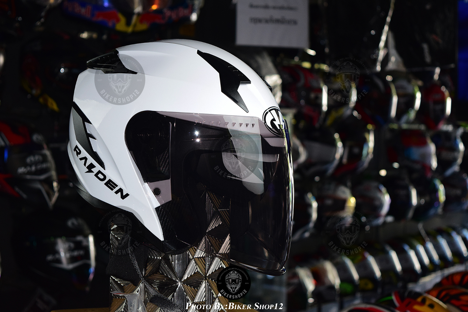 หมวกกันน็อค RAIDEN รุ่น DEFENCE OPEN FACE สีพื้น