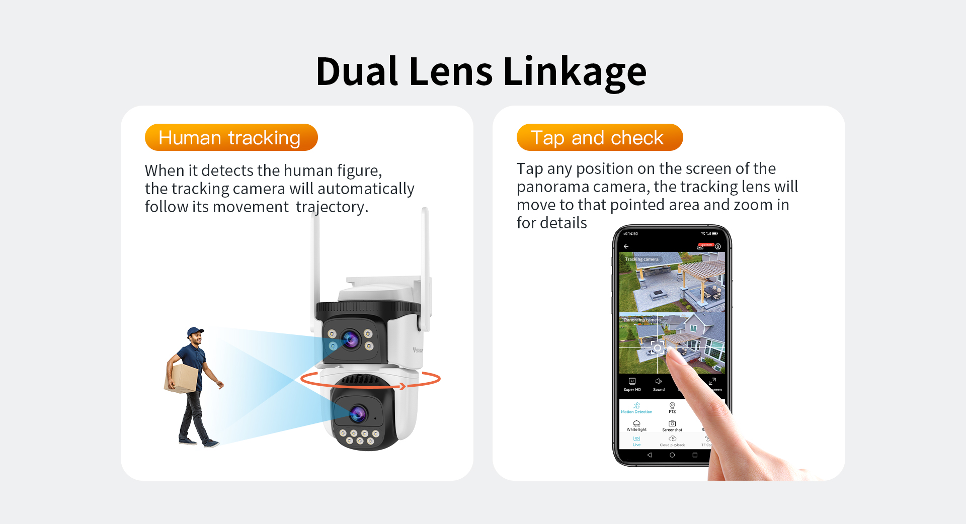 Vstarcam CS621DR กล้องวงจรปิดระบบ IP WIFI 2 MP กล้องเลนส์คู่ Color Night Vision มีไมค์และลำโพงในตัว ติดตั้งภายนอกได้ BY BILLIONAIRE SECURETECH CS621DR