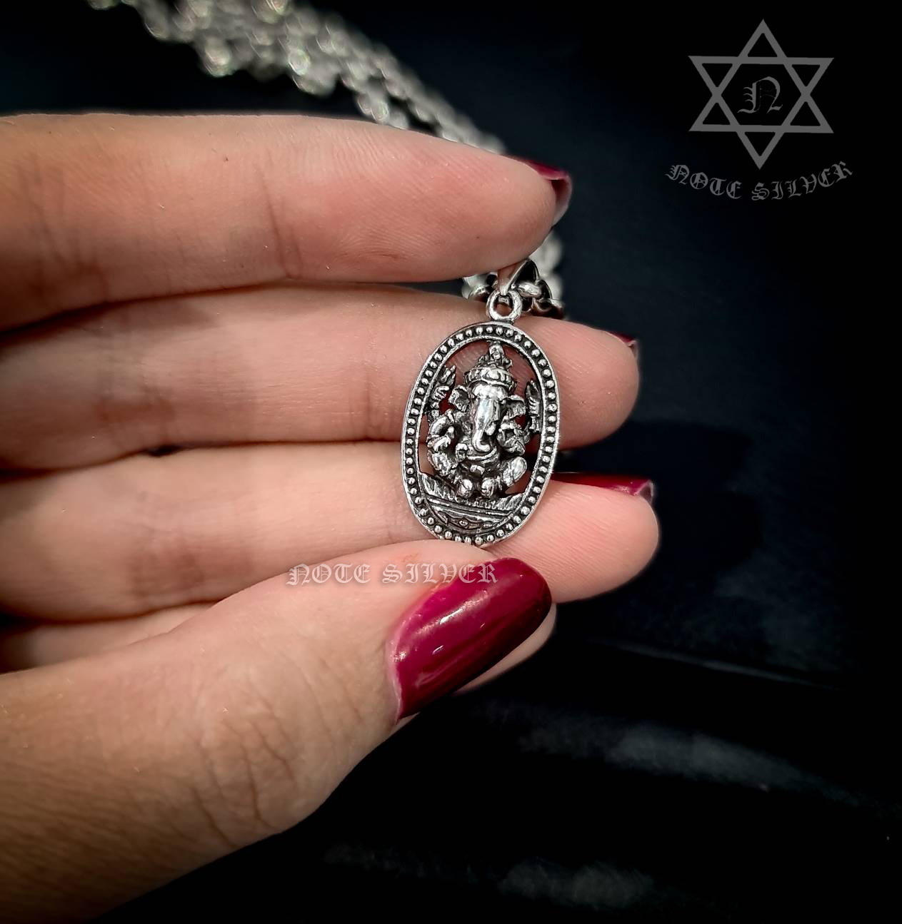 จี้เงินแท้องค์พิฆเนศ Sterling Silver 925 NSPD3401