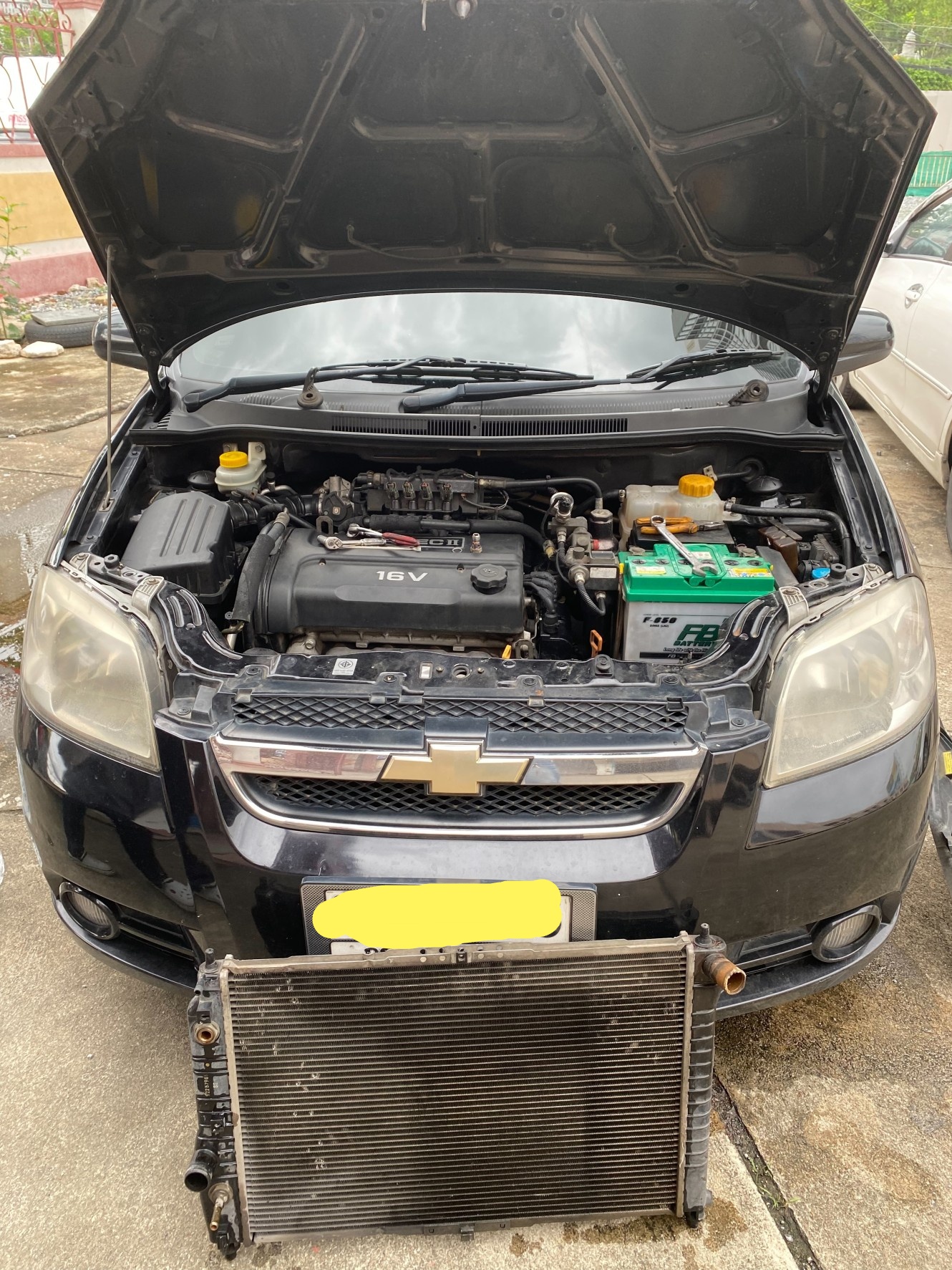 งานติดตั้งหม้อน้ำรถยนต์นอกสถานที่