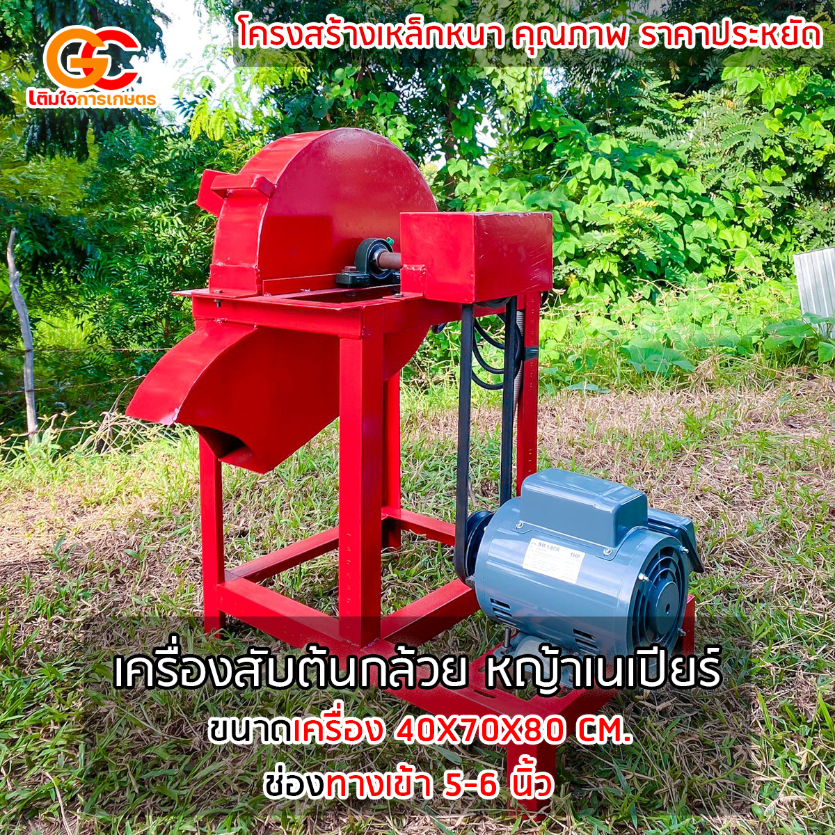 เครื่องสับต้นกล้วย เนเปียร์ กิ่งกระถิ่น พร้อมใช้งาน 1 แรง 7000 บาท ส่งฟรี