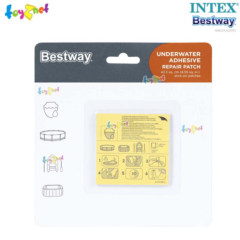 Intex Double-Quick III Air Pump no.68615 + Bestway Underwater Adhesive Repair Patch no.62091/59632