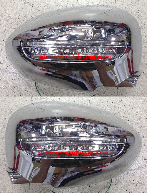 ครอบกระจกมองข้างมีไฟ CHEVROLET CRUZE 10-16 โครเมี่ยม