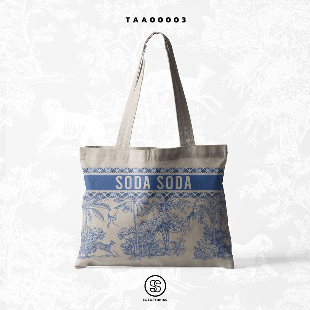 SHOPPER TOTE BAG FOREST (Blue&White) TAA00003