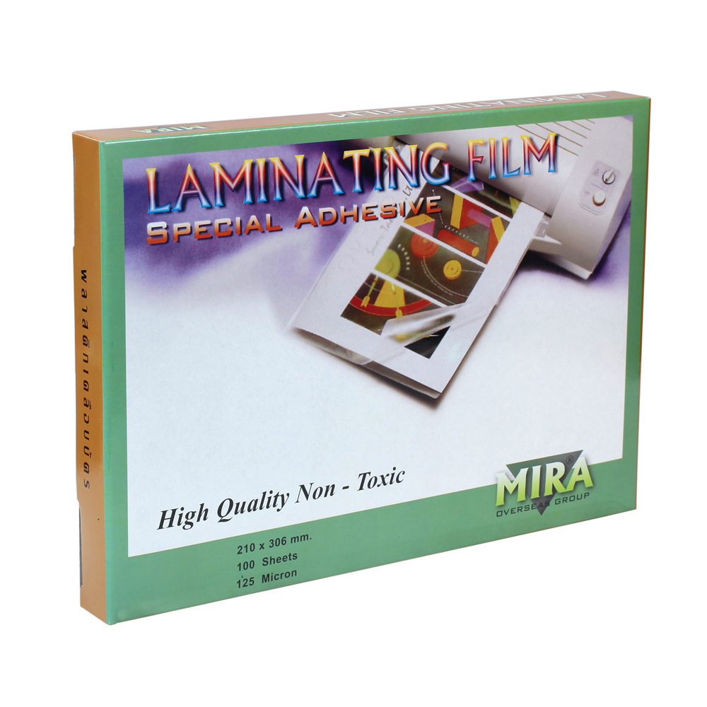 พลาสติกเคลือบบัตร A4 หนา 125ไมครอน MIRA