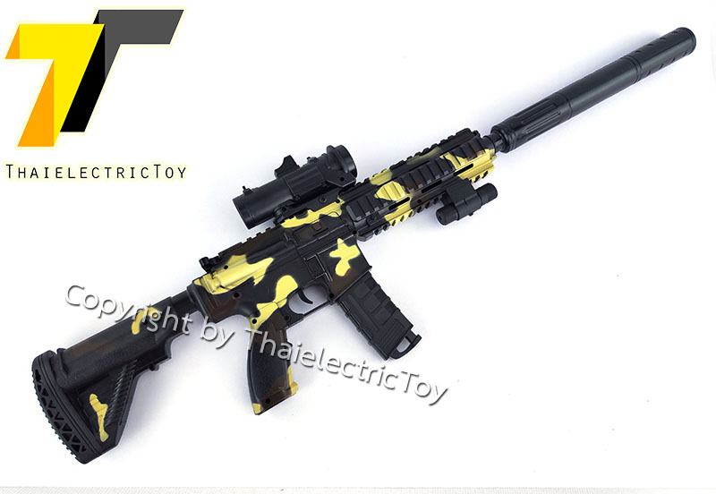 ปืนลูกเจลหรือลูกพลาสติกขนาด 6 mm ยาว 76 ซม. แถมกระสุนเจล 3,000 นัด (ลายพราง)