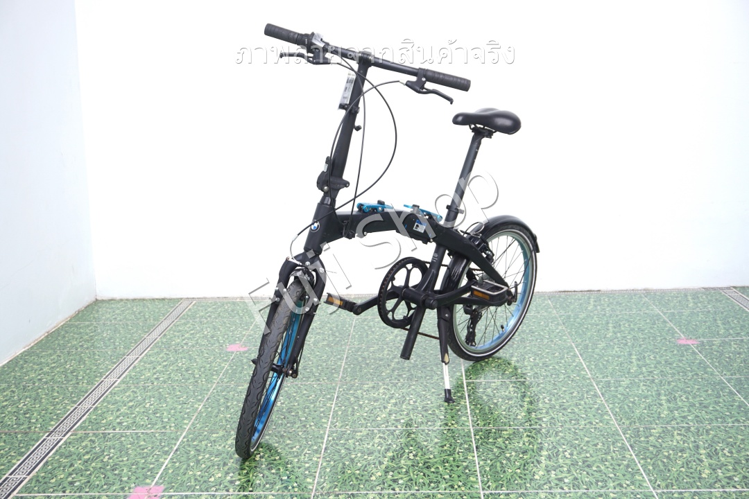 จักรยานพับได้ญี่ปุ่น - ล้อ 20 นิ้ว - มีเกียร์ - อลูมิเนียม - BMW Folding Bike - สีดำ [จักรยานมือสอง]