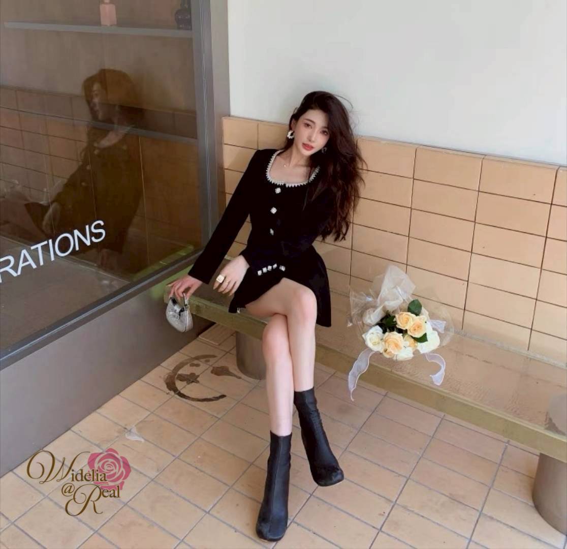 Korea Dress เดรสสั้น ตัวสวย งานดี งานเก๋ ใส่ง่าย แขนยาว