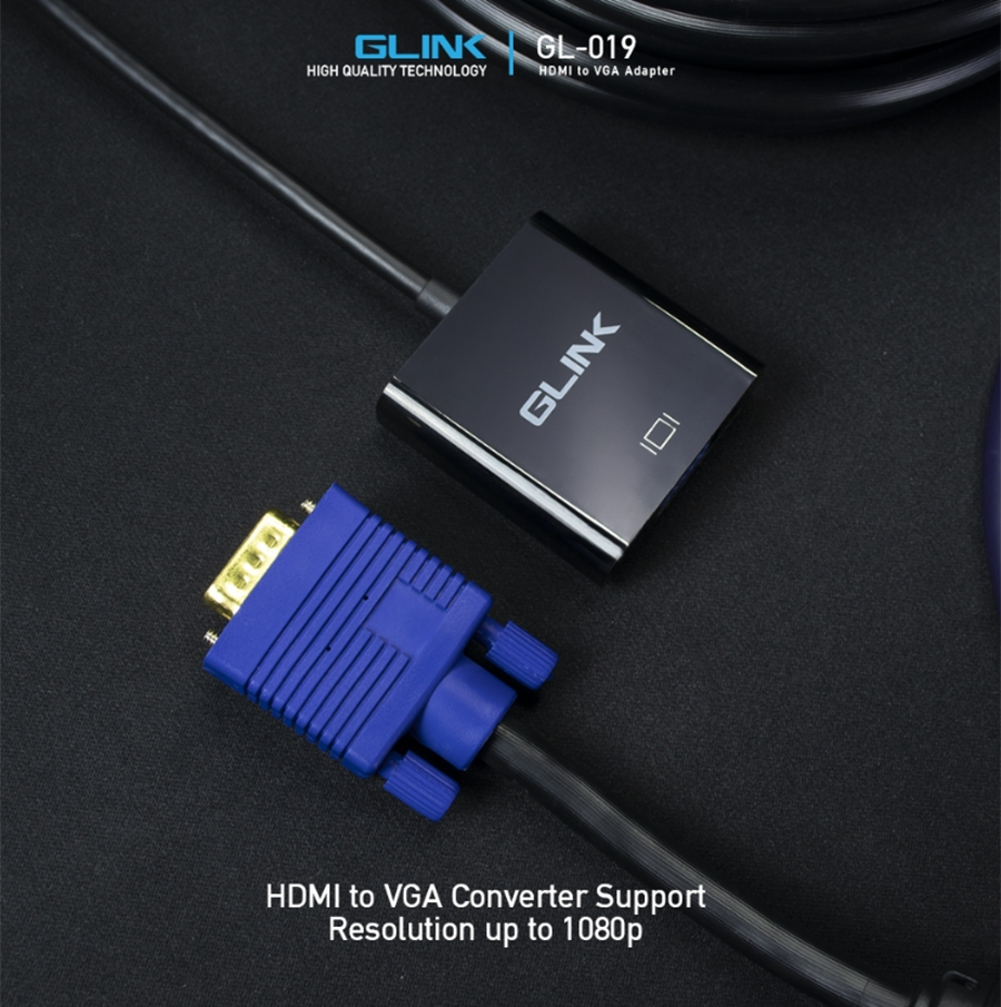 GLINK GL-019 / GL019 HDMI to VGA Adapter BY BILLIONAIRE SECURETECH GL-019