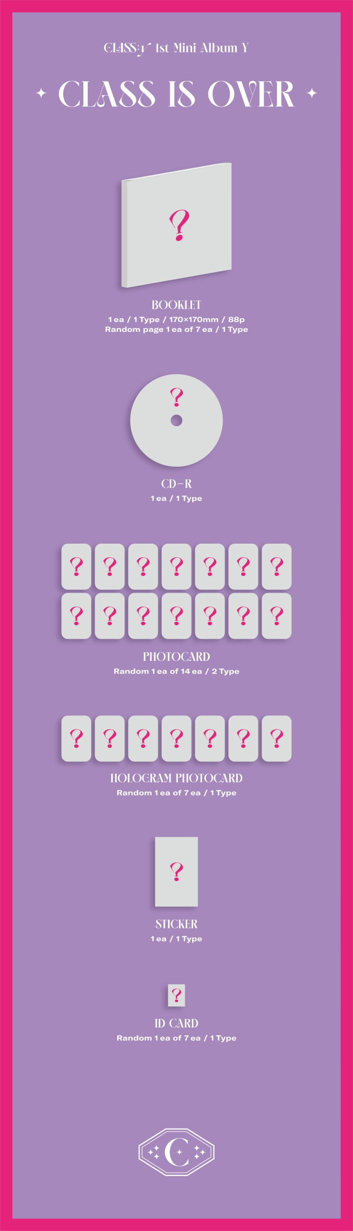 [PRE-ORDER] CLASS:y - 1st Mini Album Y "CLASS IS OVER"