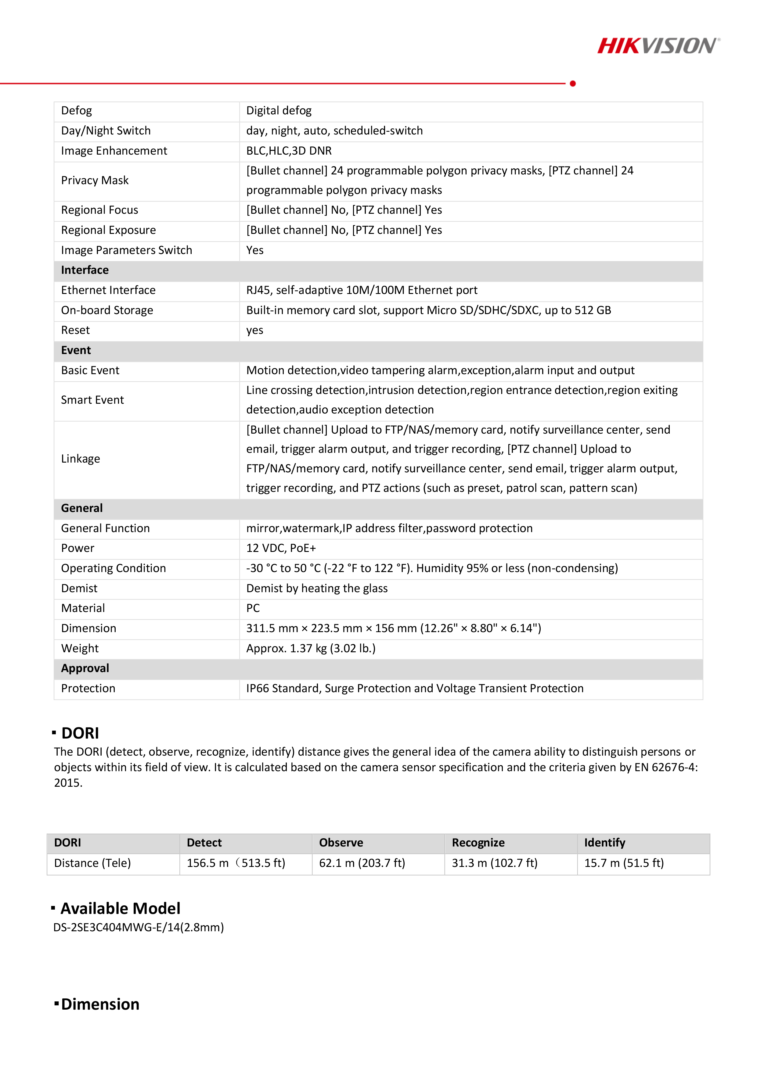 HIKVISION DS-2SE3C404MWG-E/14 (2.8 , 2.8-12 mm.) กล้องวงจรปิดระบบ IP TandemVu 4MP+4MP 4X POE PTZ มีไมค์และลำโพงในตัว BY BILLIONAIRE SECURETECH DS-2SE3C404MWG-E/14