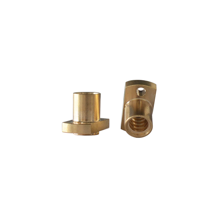 T8 nut H flange copper (Pitch=2mm, Lead=8mm)