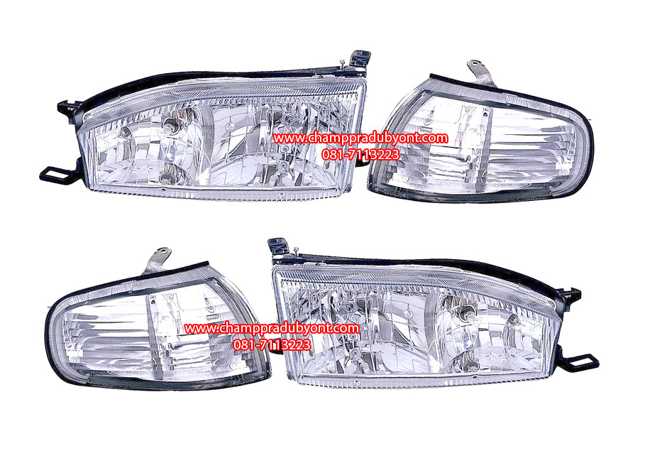 ไฟหน้าเพชร TOYOTA CAMRY 1992-1997 ขาว พร้อมมุมเพชร