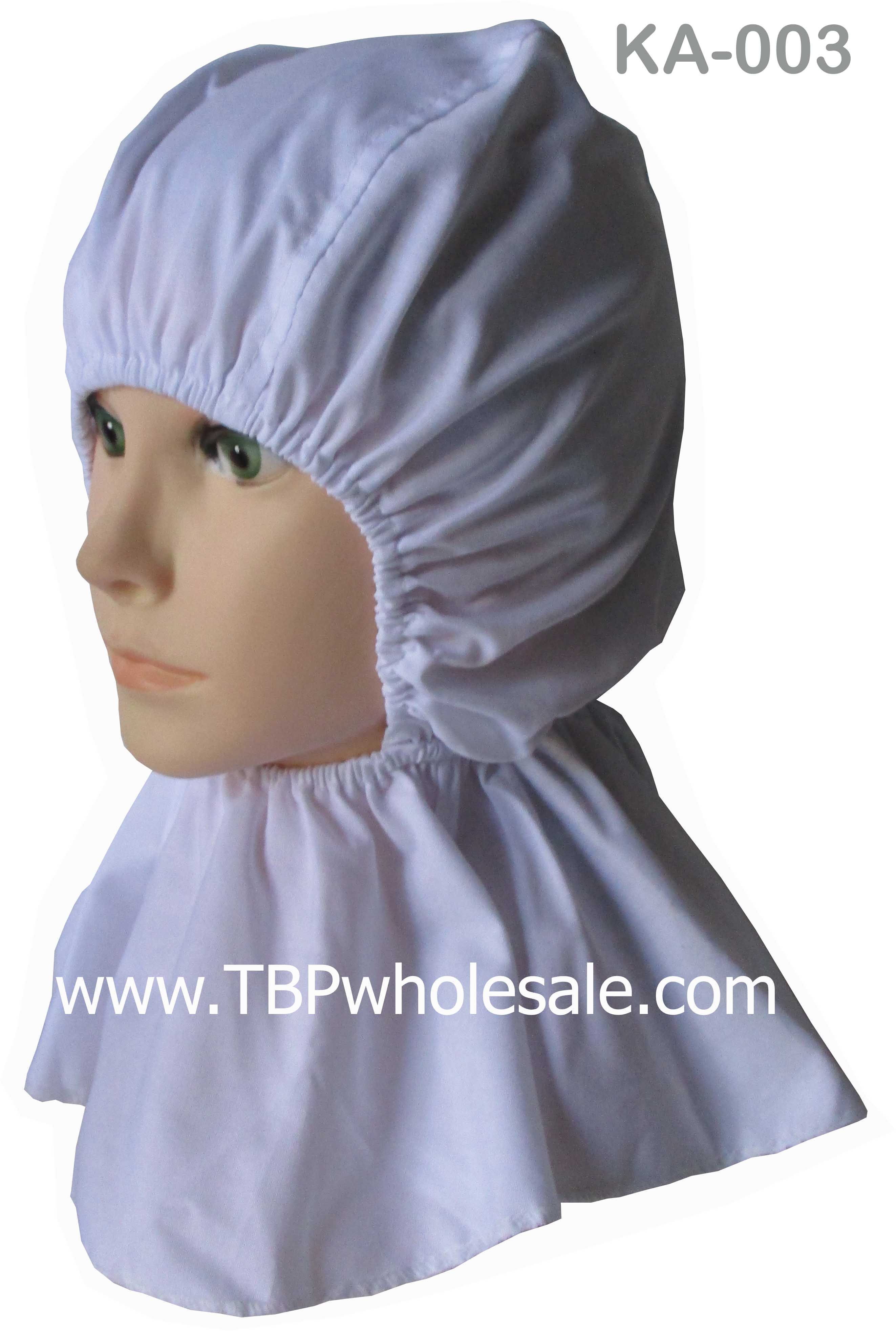 KA-003===ราคาส่ง 95 บาท ขั้นต่ำ 100 ใบ หมวกคลุมบ่า ผ้าทั้งใบแบบสวมลงมา กรอบหน้าและรอบคอเป็นยางยืด สนใจติดต่อ 0810110084/023972066