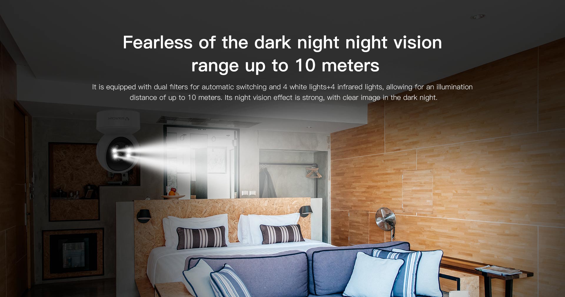 Vstarcam CS49L กล้องวงจรปิดระบบ IP WIFI 3 MP Color Night Vision มีไมค์และลำโพงในตัว BY BILLIONAIRE SECURETECH CS49L