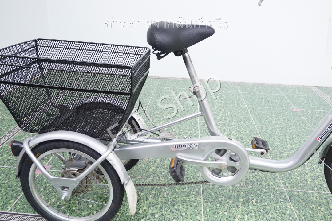 จักรยานสามล้อญี่ปุ่น - ล้อ 18/16 นิ้ว - ไม่มีเกียร์ - อลูมิเนียม - Bridgestone - สีเงิน [จักรยานมือสอง]