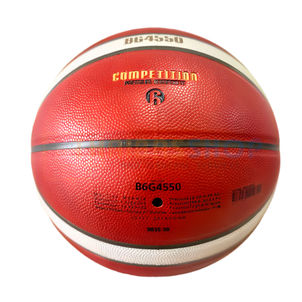 (ของแท้ 100%) บาสเกตบอล ลูกบาส Molten B6G4550 หนังพียู(PU) Size6 รุ่นแข่งขัน ของแท้ มี มอก.