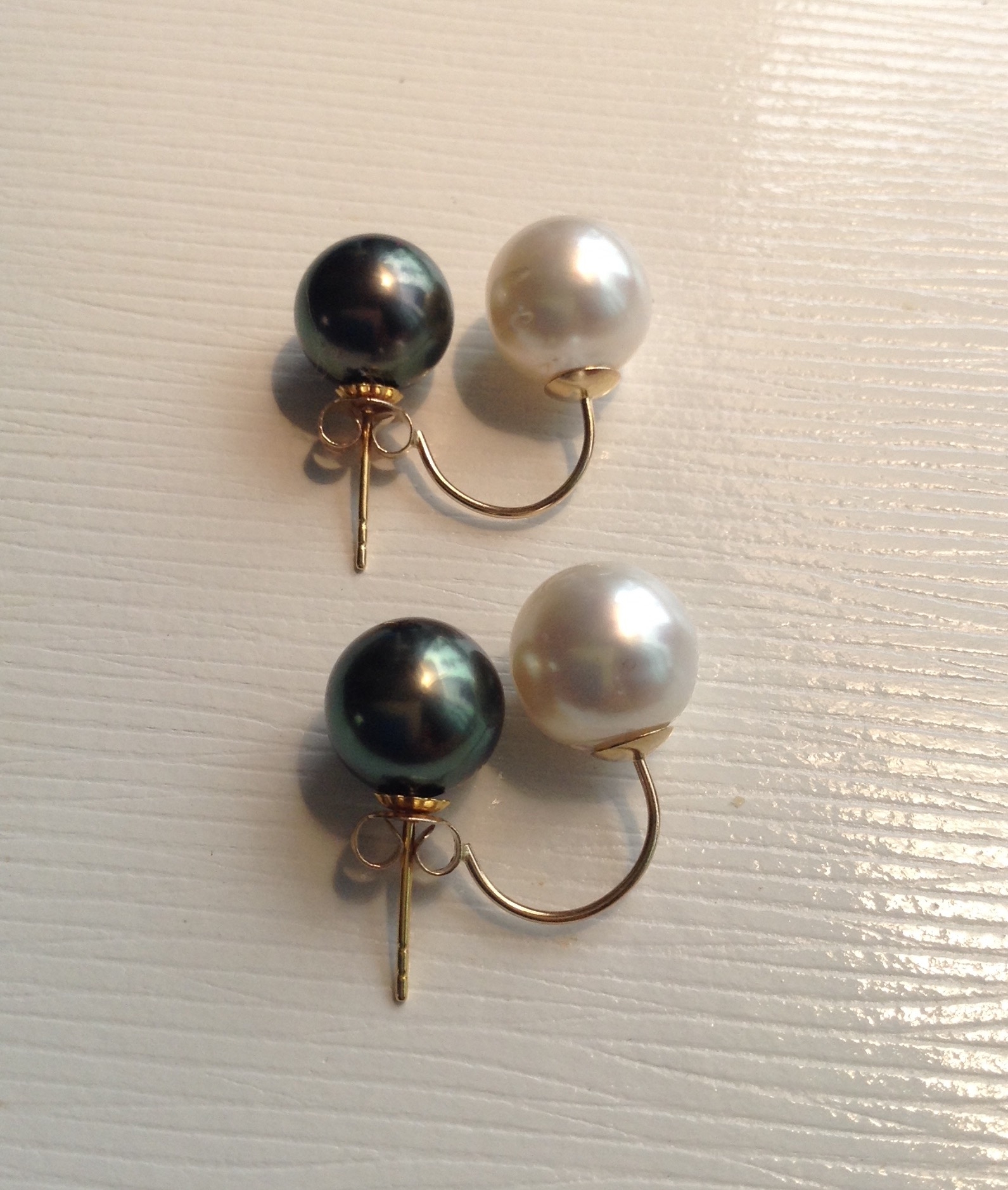 ต่างหูไข่มุก south sea และไข่มุกอโกย่า สามารถใส่ได้ 4 แบบค่ะ