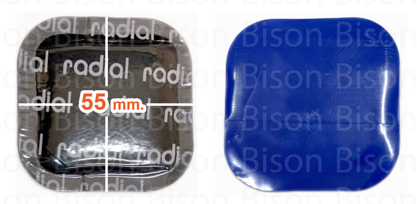 BISON NO.13 แผ่นปะยางรถยนต์ ไบซัน สี่เหลี่ยม หน้ากว้าง 55 มิล