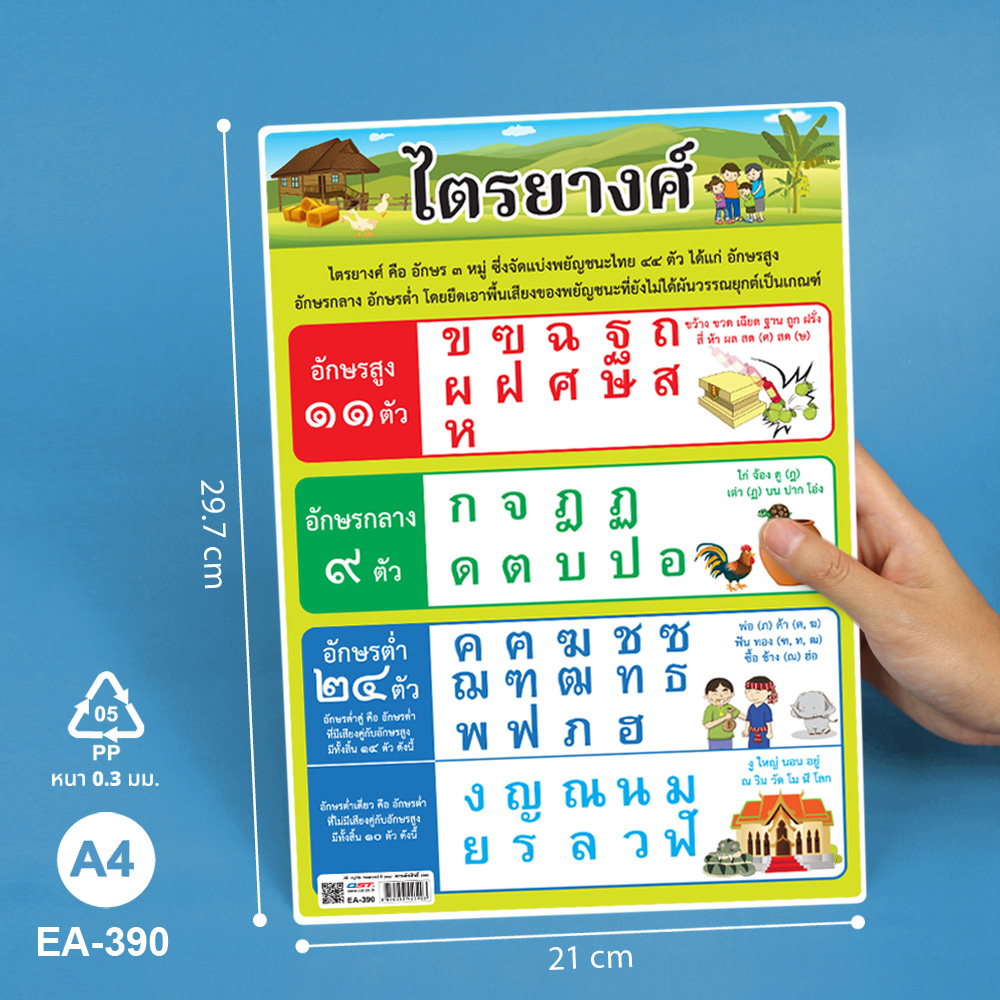 โปสเตอร์ความรู้ ไตรยางศ์ ขนาดA4 EA-390