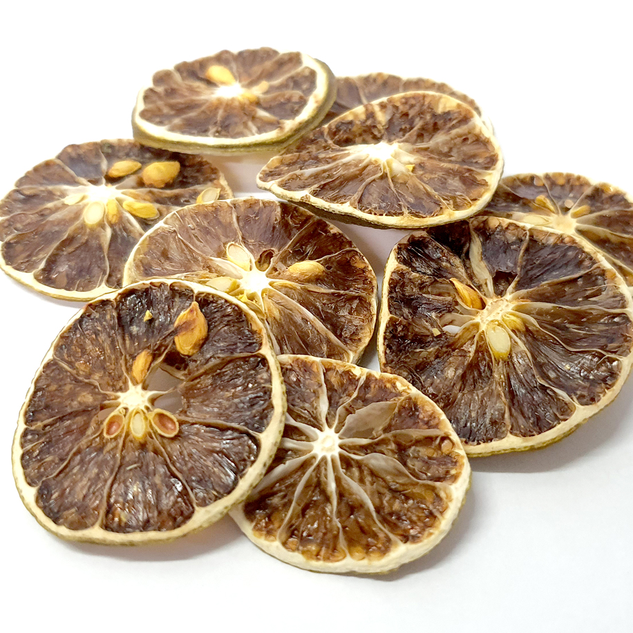 มะนาวอบแห้ง เลม่อนอบแห้ง Dried Lime Slices มะนาวแว่น ชามะนาว มะนาวตากแห้ง