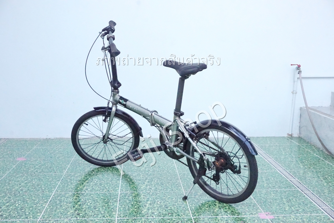 จักรยานพับได้ญี่ปุ่น - ล้อ 20 นิ้ว - มีเกียร์ - อลูมิเนียม - Mini Cooper - สีเงิน [จักรยานมือสอง]