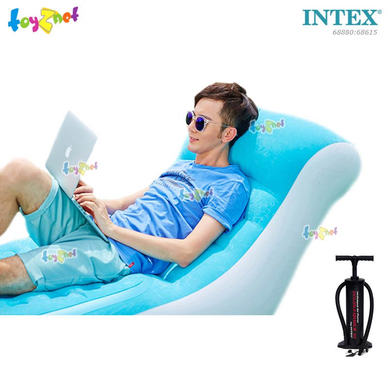 Intex Splash Lounge 0.84x1.70x0.81 M. No.68880 + Double Quick III Hand Pump