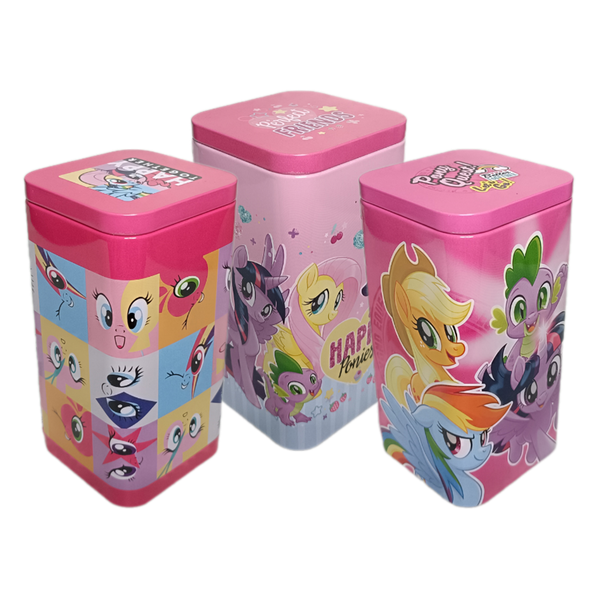 Tin Tea Box My Little Pony Metal กล่องเหล็กเก็บของลายการ์ตูน กระป๋องเก็บชา/กาแฟลายมายลิตเติ้ลโพนี่